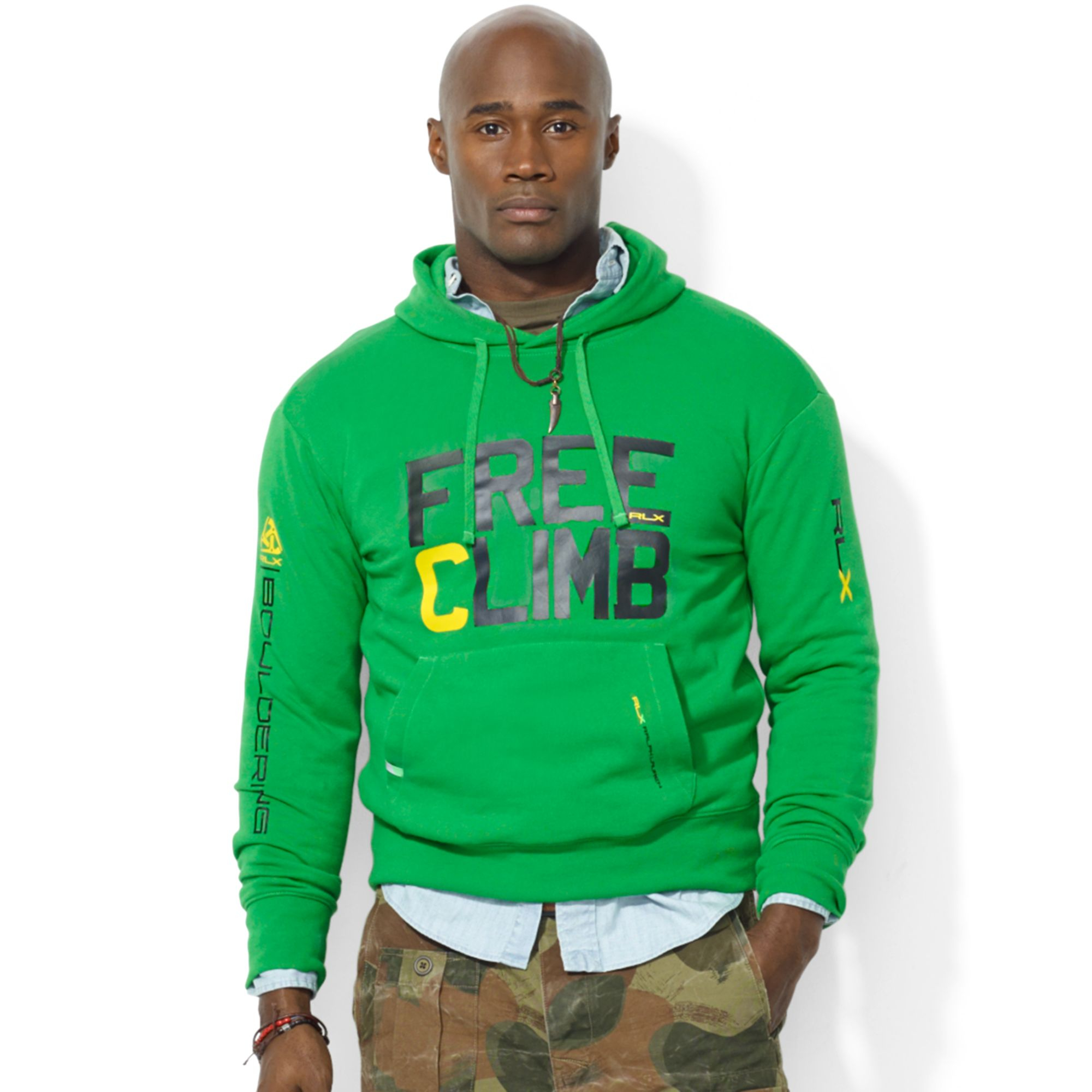 Polo Ralph Lauren Polo Big and Tall Rlx Fleece Hoodie in Green for Men ...