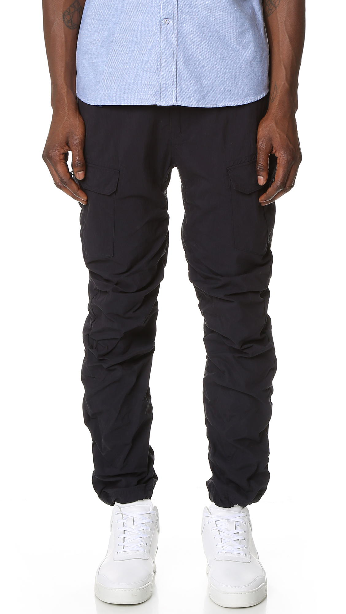 Cotton Nylon Cargo Pants 120