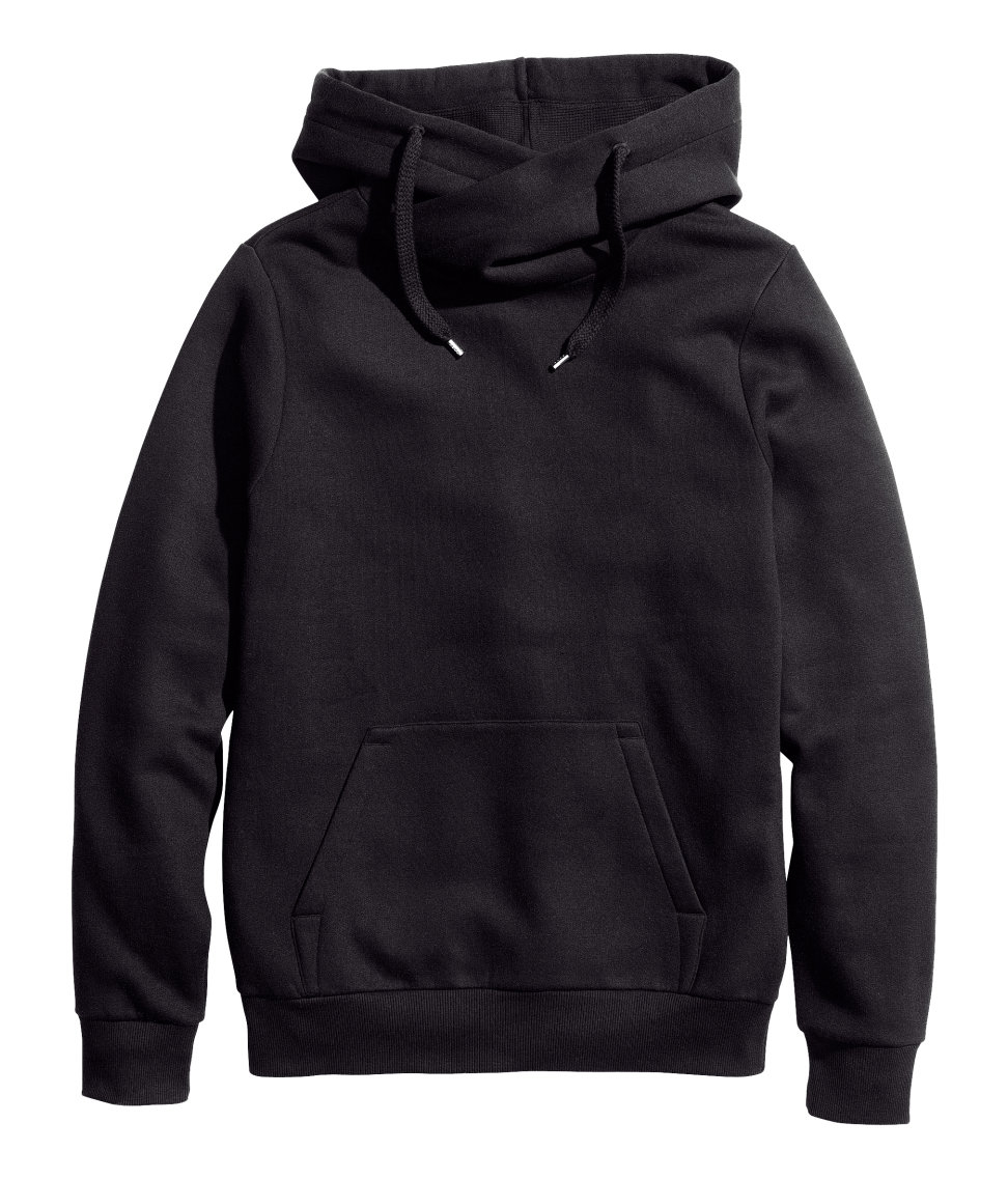 Lyst - H&M Hooded Sweater in Black for Men