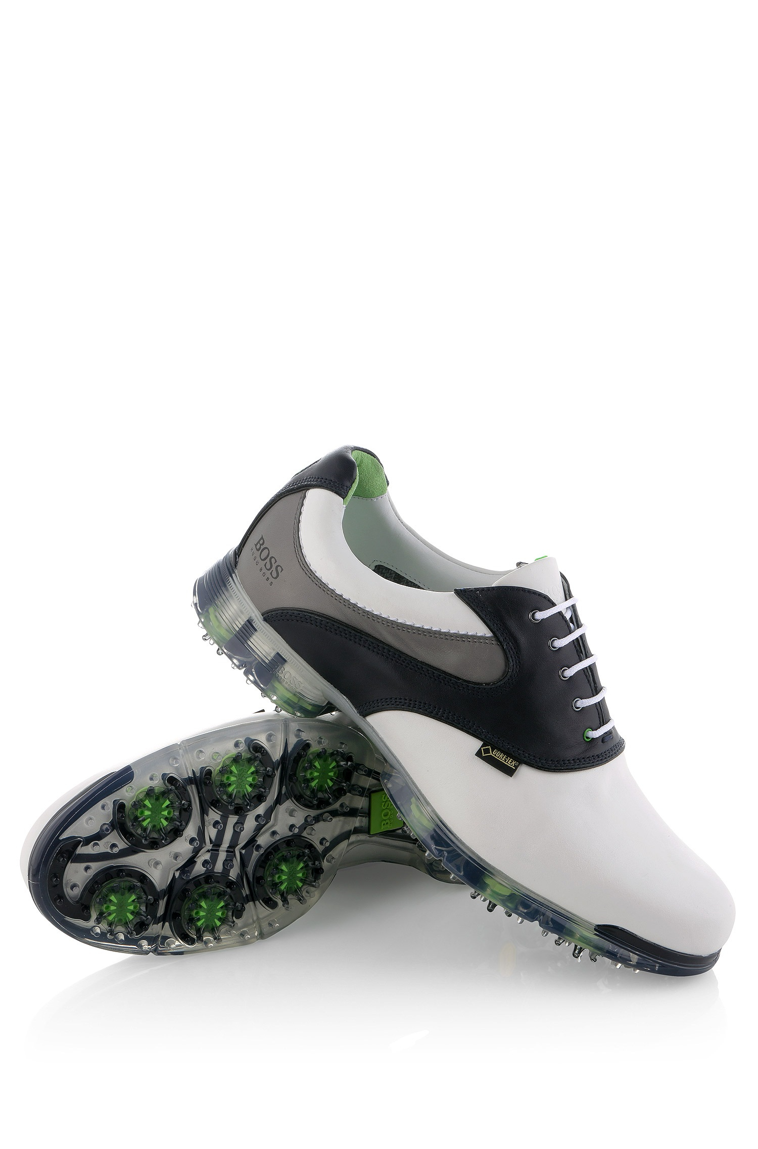 BOSS Green Golf Shoes In Leather With Golf Ball Embossing