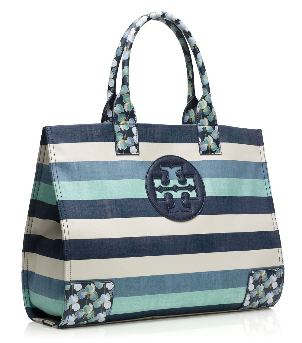 Tory burch Ella Printed Tote in Blue | Lyst