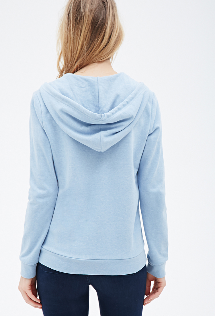 french terry zip up moletom com capuz forever 21