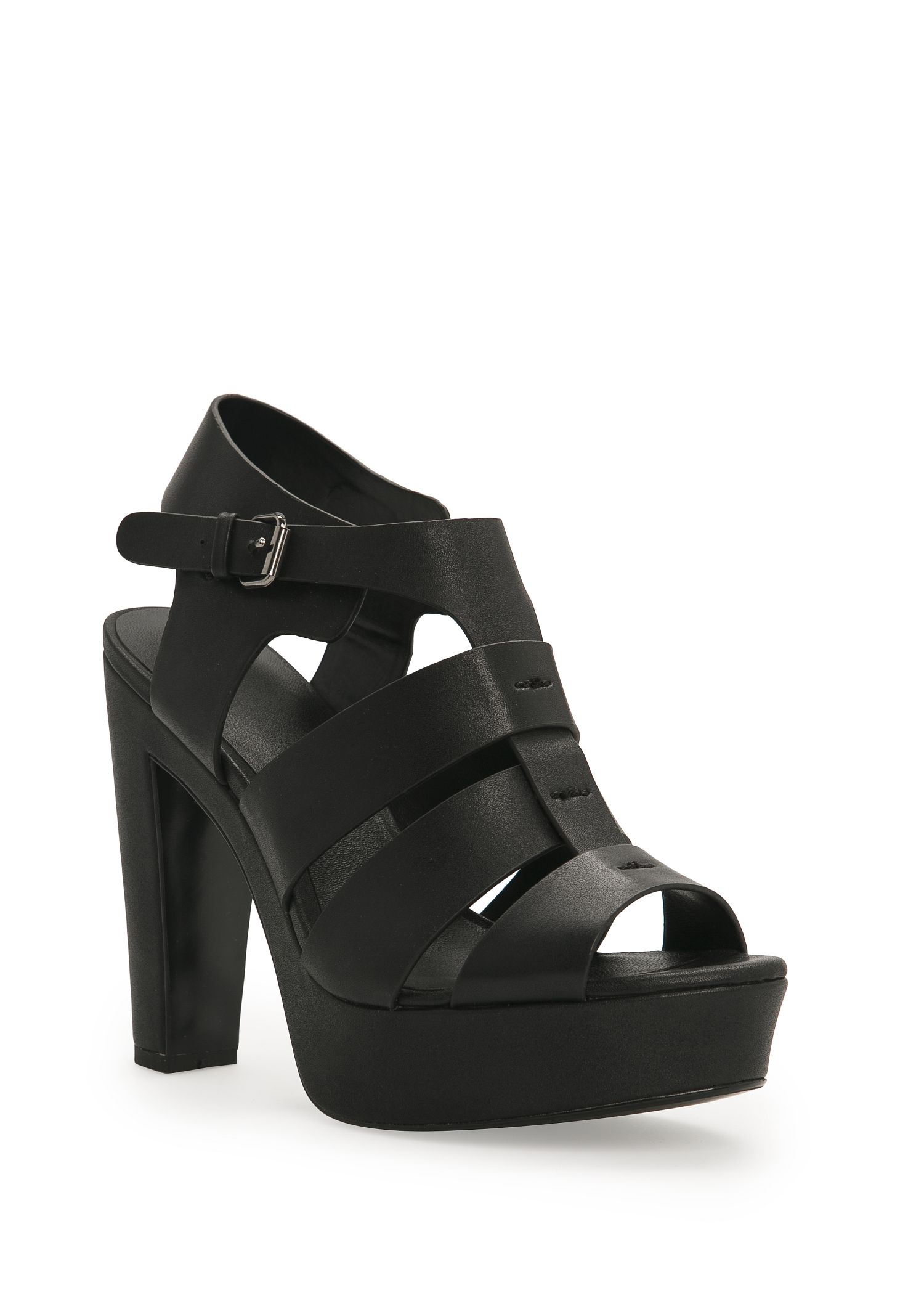 Mango Gladiator Platform Sandals in Black - Lyst