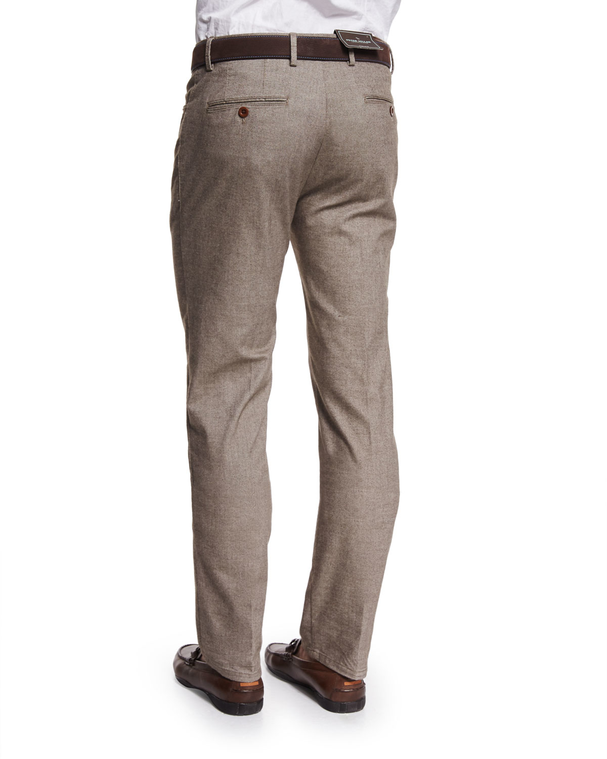 Lyst - Peter Millar Melange Twill Hybrid Pants in Brown for Men