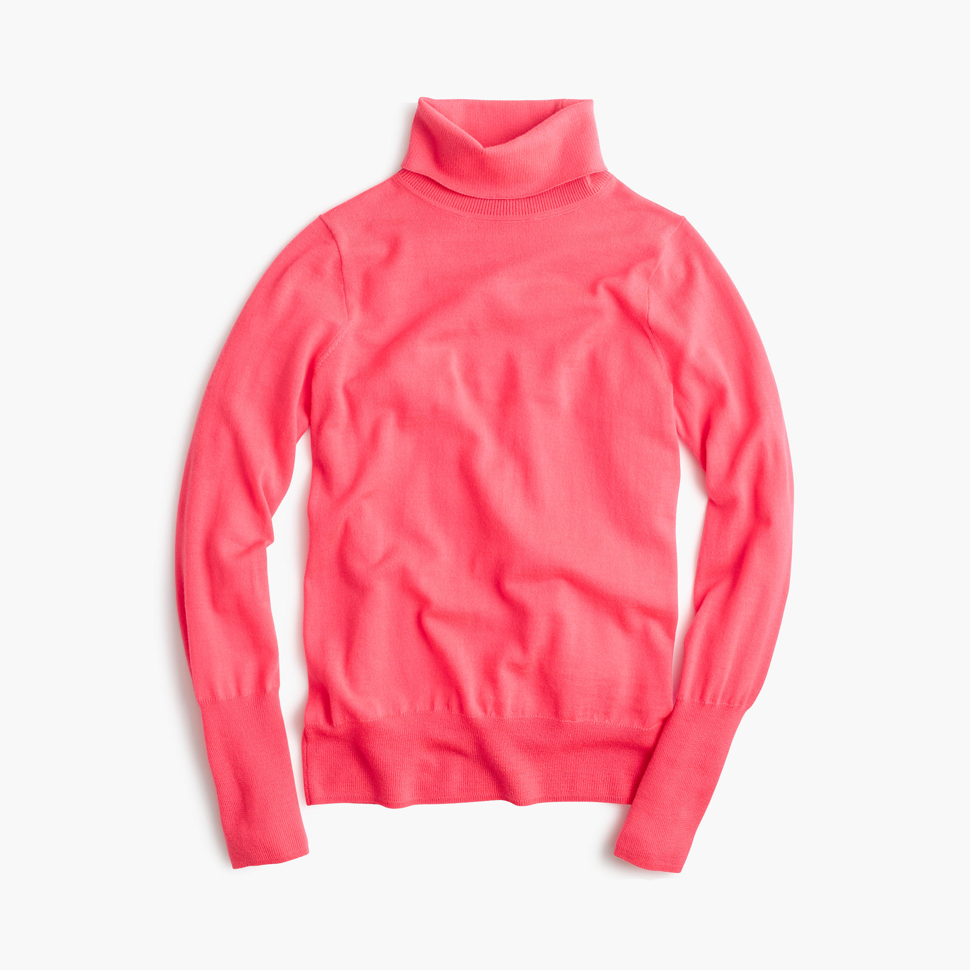 J.Crew | Pink Classic Turtleneck Sweater In Merino Wool | Lyst