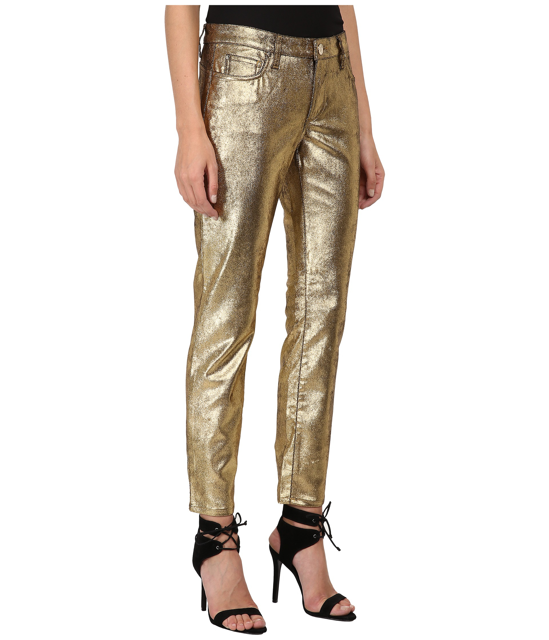 Versace Metallic Pants - Lyst