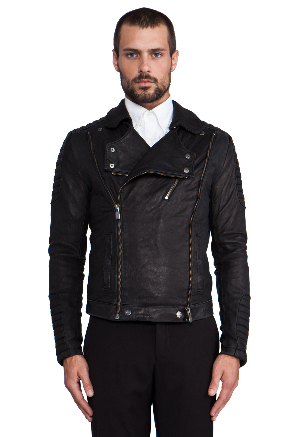 ELEVEN PARIS Leather Jacket In Black For Men - Lyst