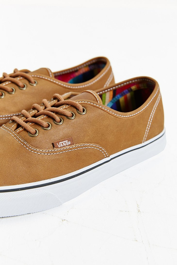 Vans Authentic Leather Sneaker in Brown for Men | Lyst