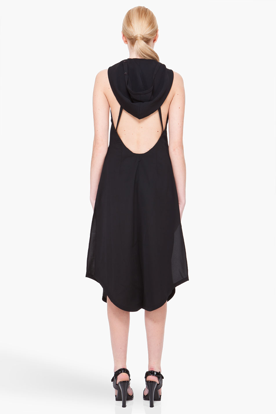 Wayne Black Hooded Halter Dress - Lyst