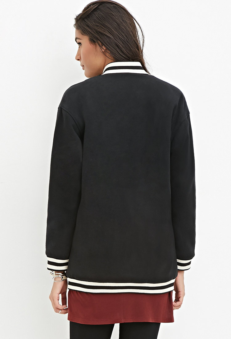longline baseball jacket