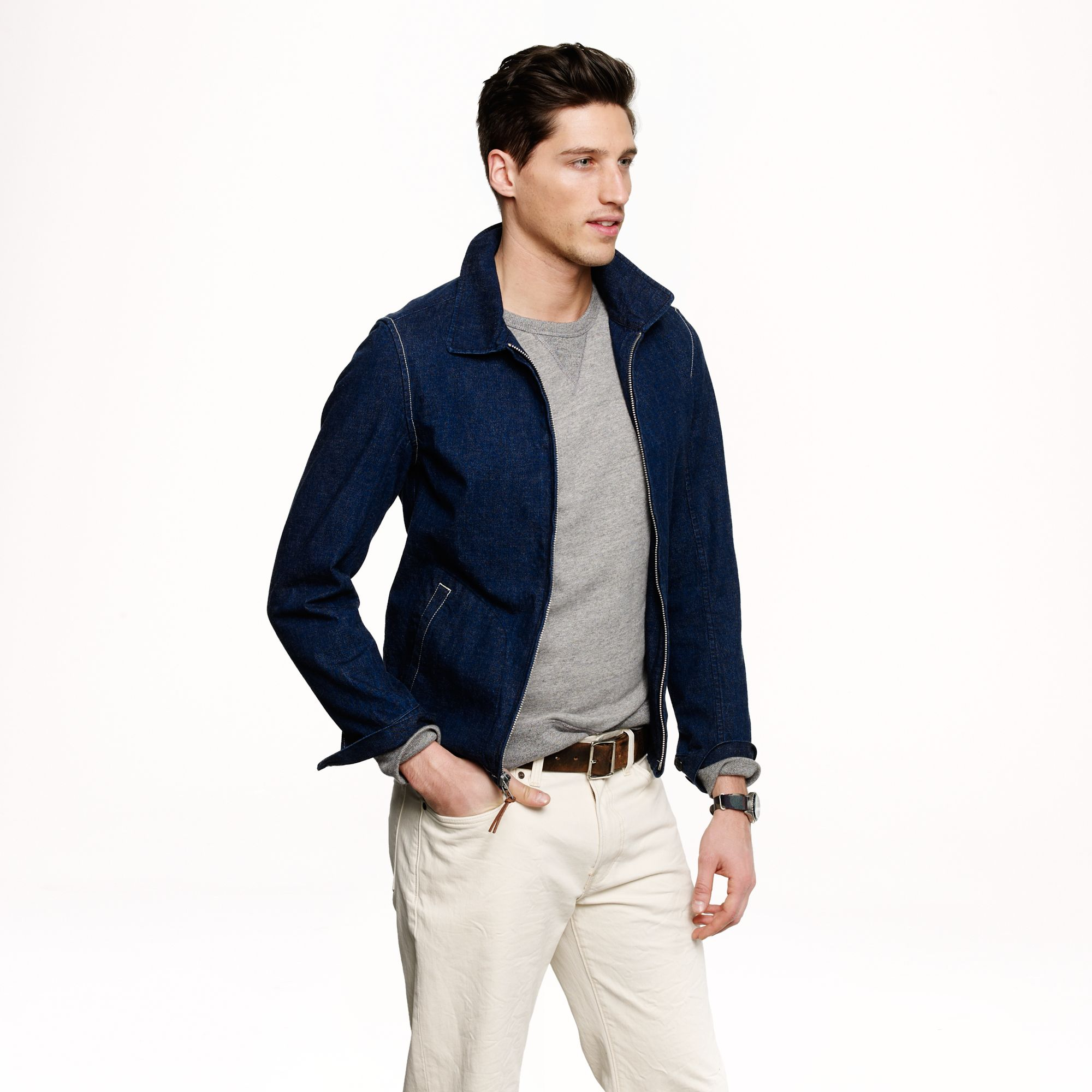 J Crew Wallace Barnes Indigo Deck Jacket In Japanese Selvedge