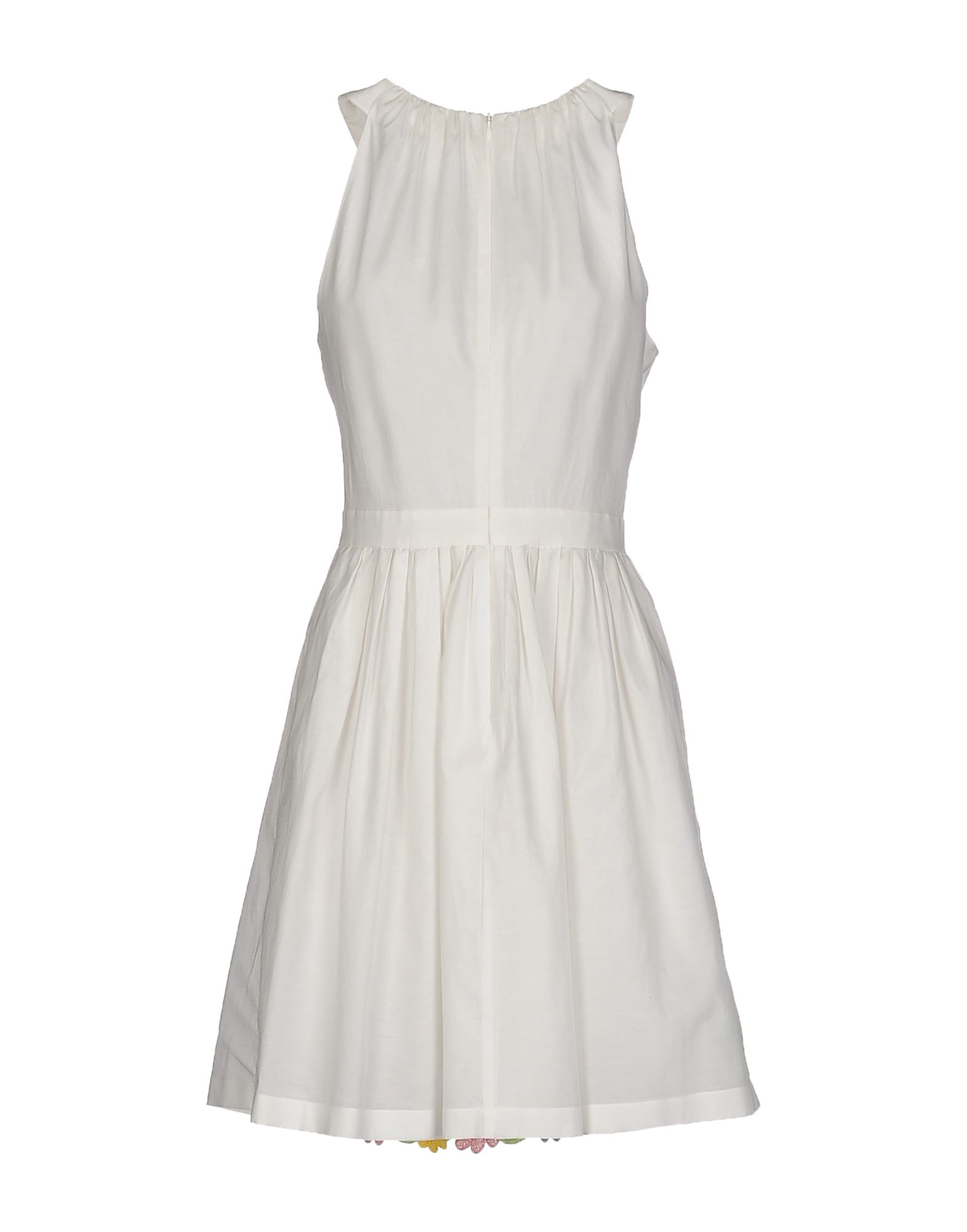 Boutique Moschino Cotton Short Dress in White - Lyst