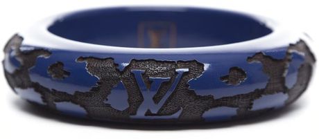 Louis Vuitton Preowned Blue and Black Leo Monogram Bracelet in Blue for Men | Lyst
