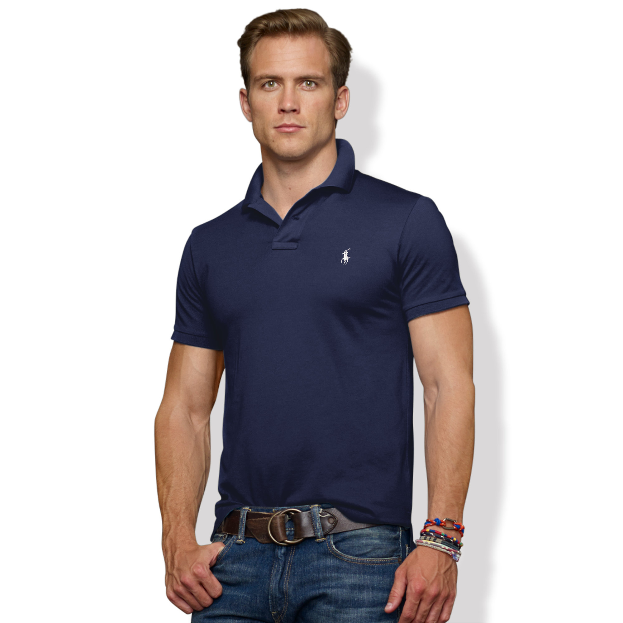 Polo Ralph Lauren Slim-fit Stretch-mesh Polo in French Navy (Blue) for Men  - Lyst