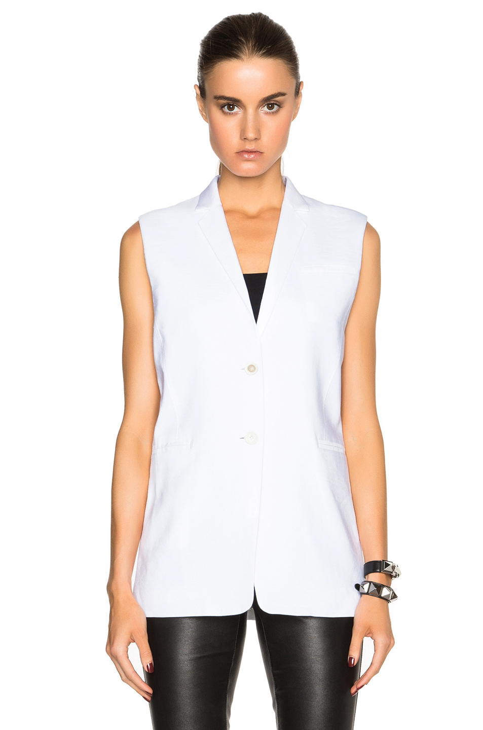 Helmut Lang Linen Vest in White - Lyst