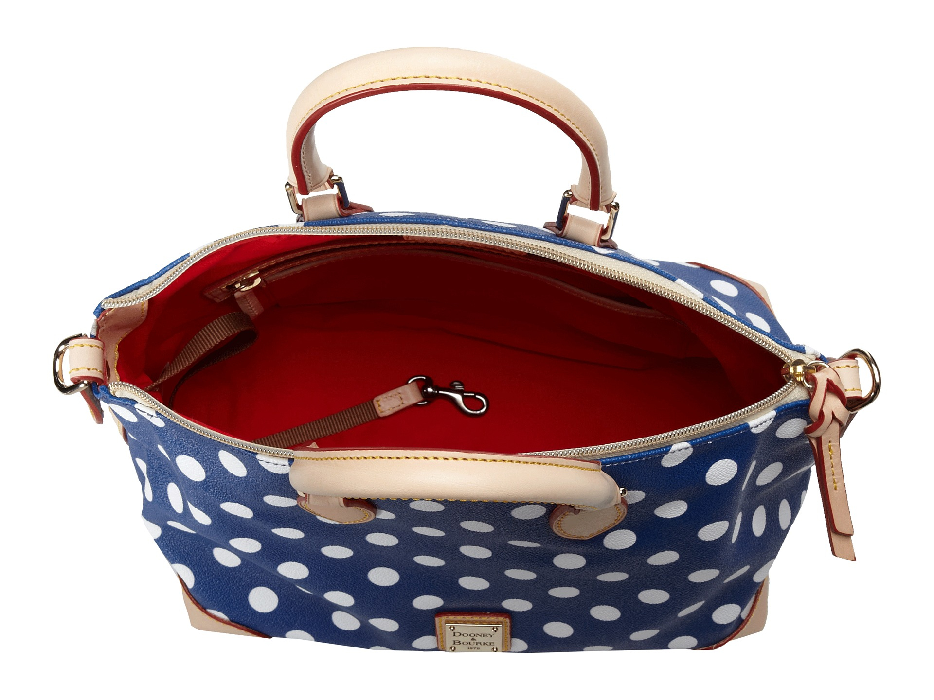 Dooney & Bourke Polka Dot Satchel in Blue - Lyst