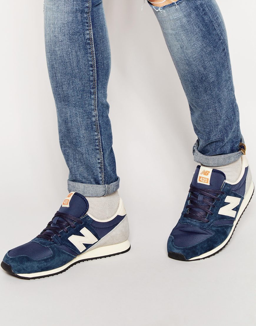 New Balance 420 Premium Ripstop Trainers in Blue for Men - Lyst