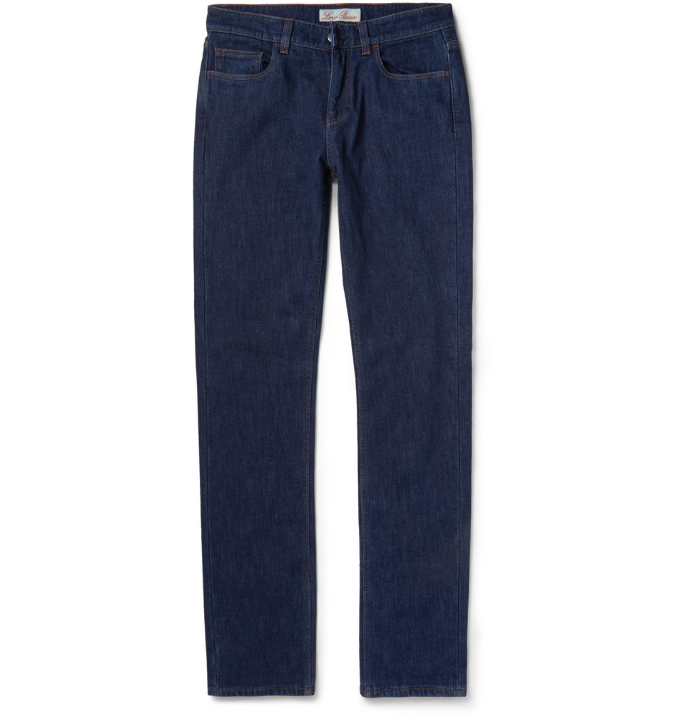 Loro Piana Cotton And Cashmere-Lined Denim Jeans in Blue for Men | Lyst