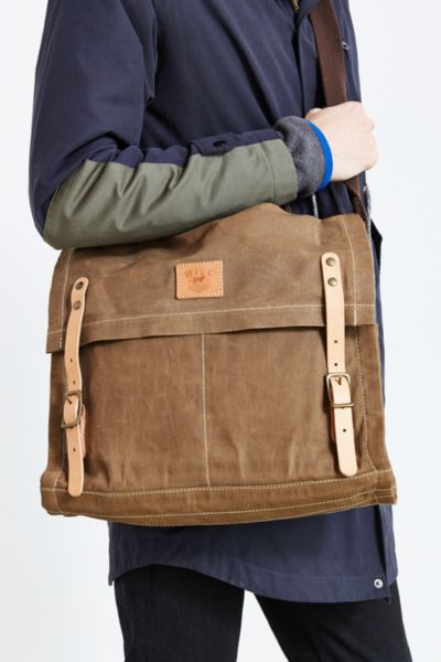 Lyst - Will Leather Goods Wax-Coated Canvas Messenger Bag in Natural for Men