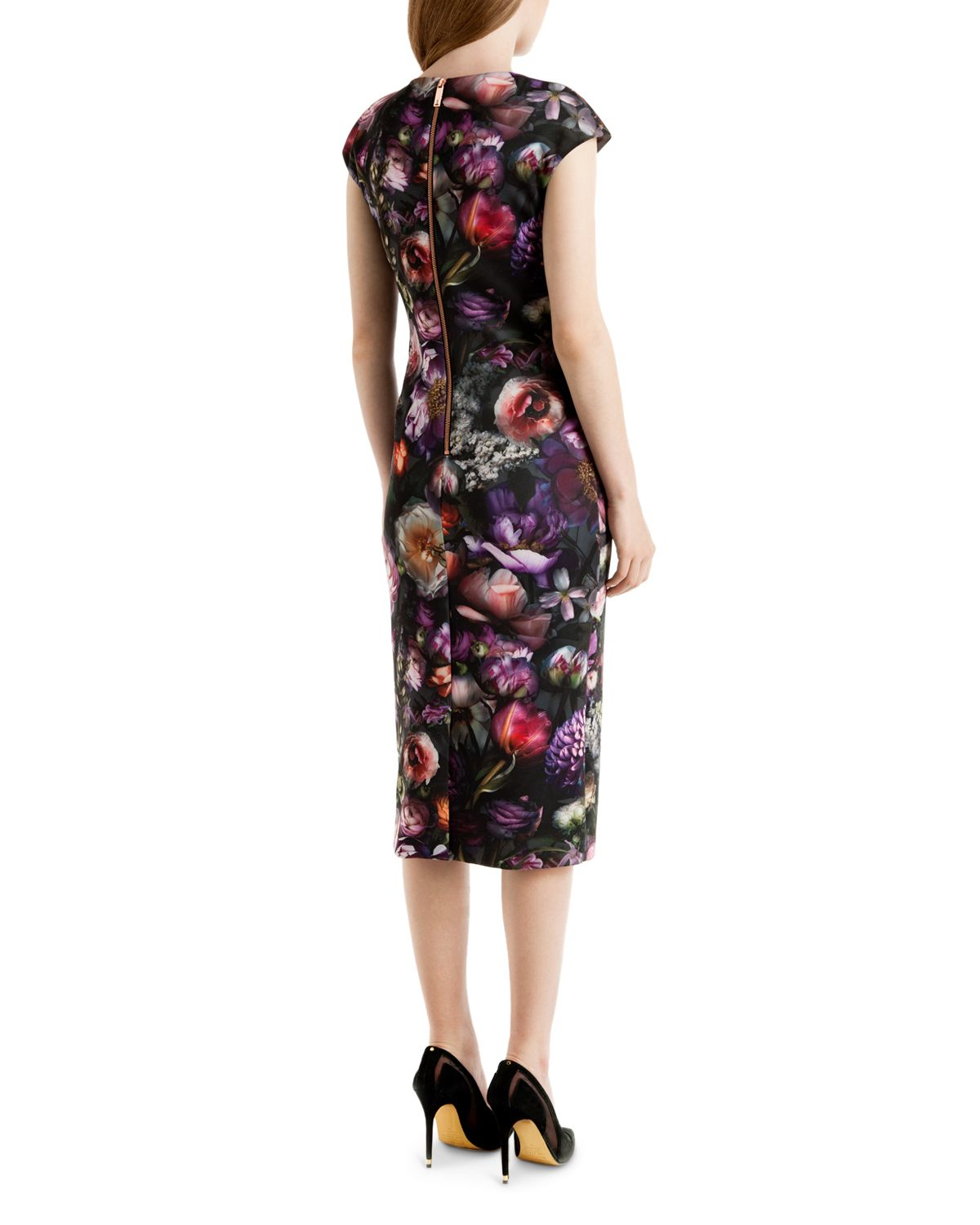 Lyst - Ted Baker Raisie Floral Midi Dress