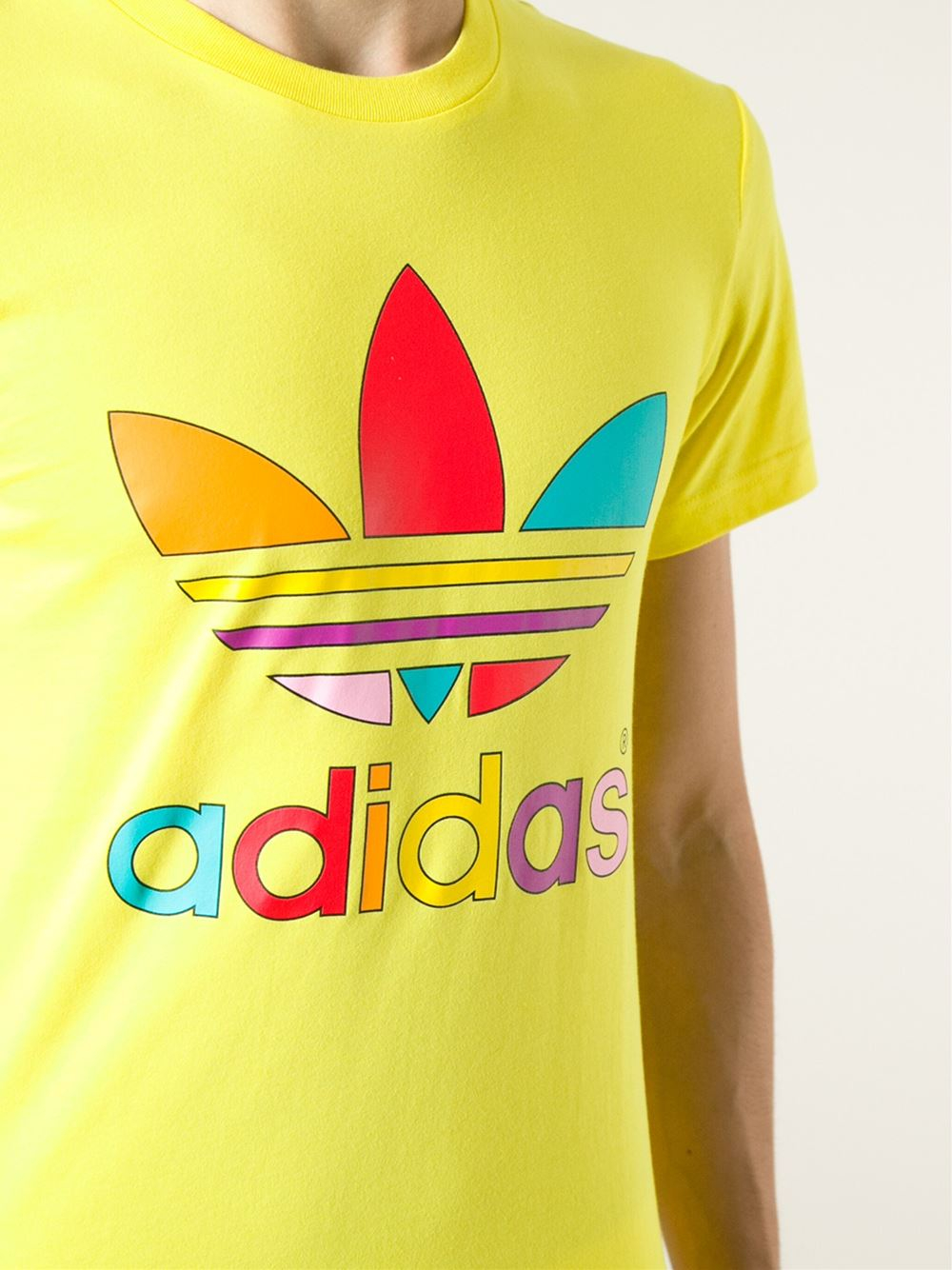 Adidas originals 'supercolour' T-shirt in Yellow for Men | Lyst