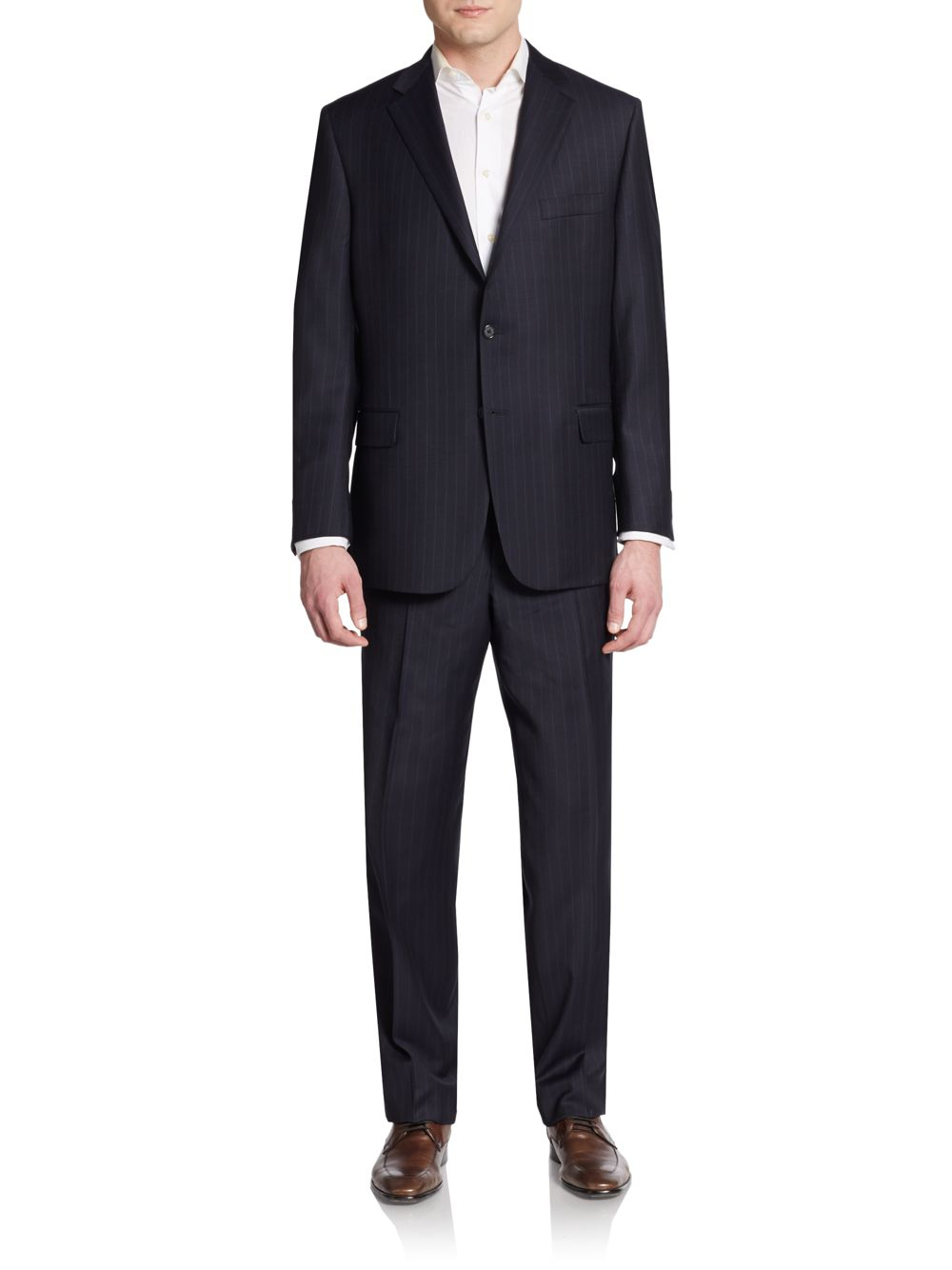Hickey freeman Regular-fit Pinstripe Worsted Wool Suit in Blue for Men