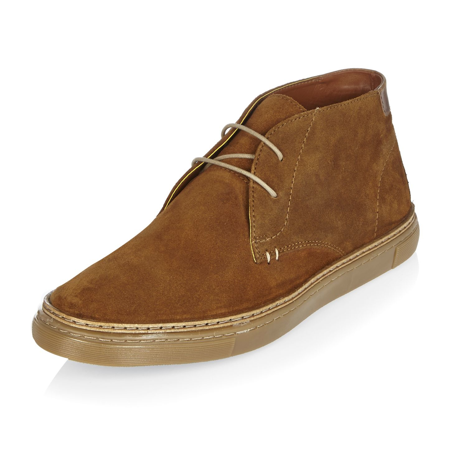 River Island Brown Suede Chukka Boots in Natural for Men - Lyst