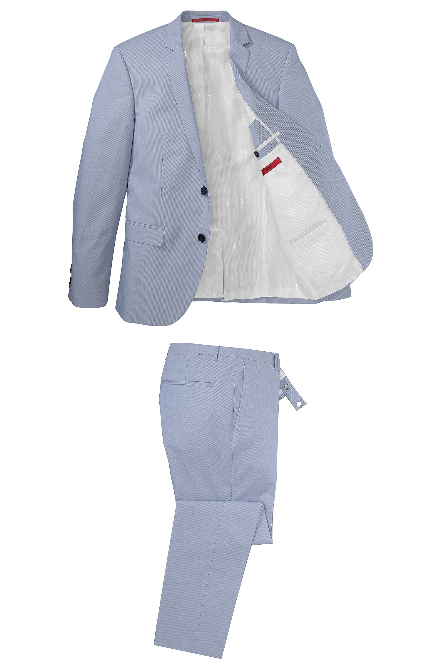 HUGO 'Adris/Heibo' | Extra Slim Fit, Stretch Cotton Blend Suit in Light  Blue (Blue) for Men | Lyst