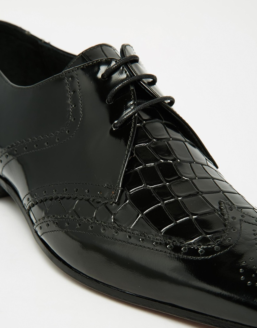 Jeffery West Leather Brogue Shoes - Black for Men - Lyst