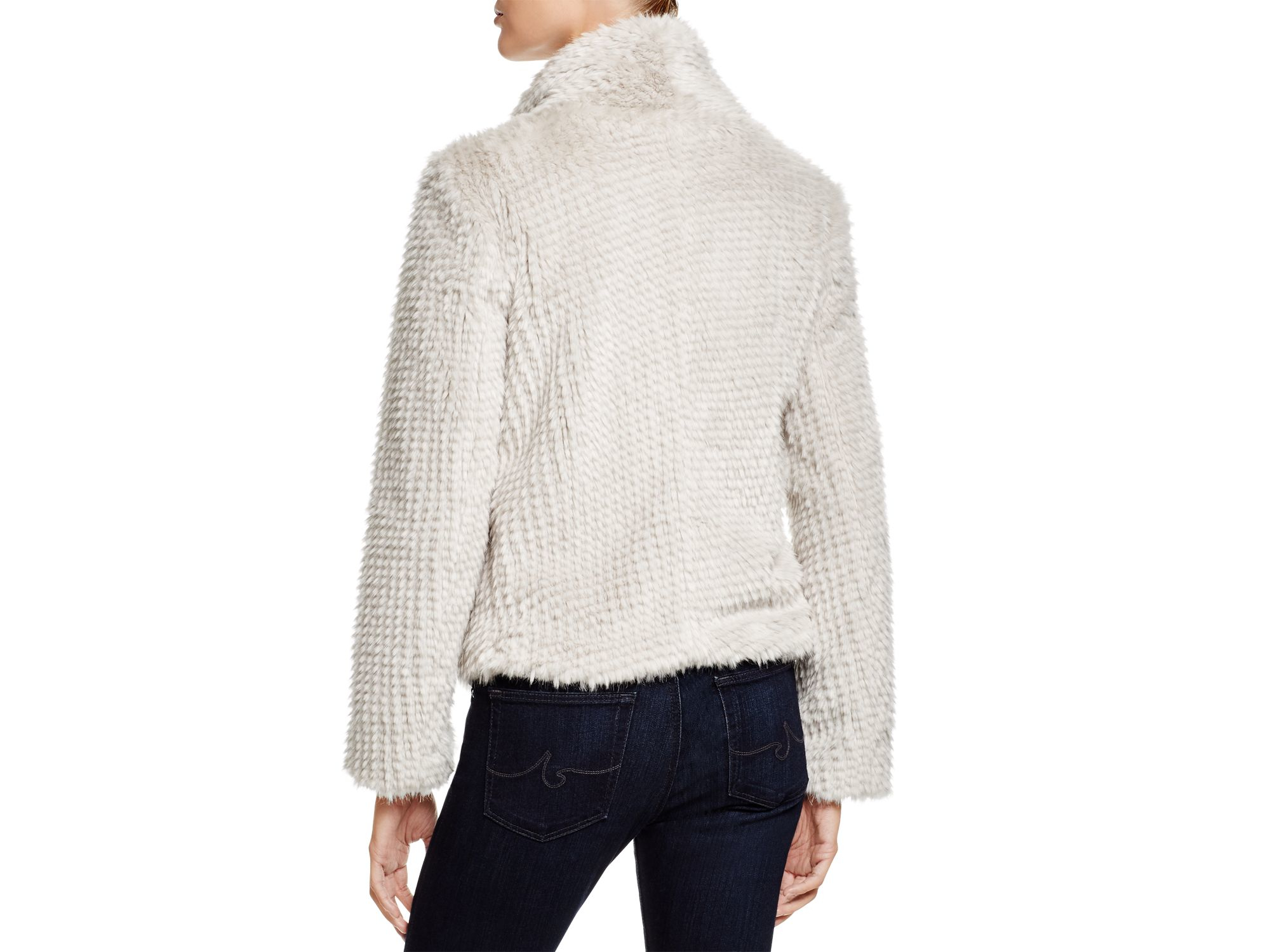 faux fur waterfall jacket