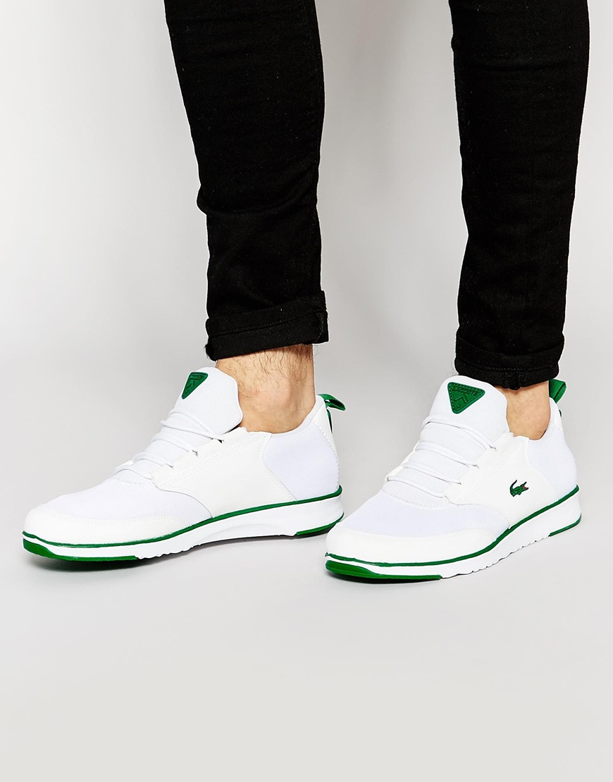 white lacoste sneakers for men