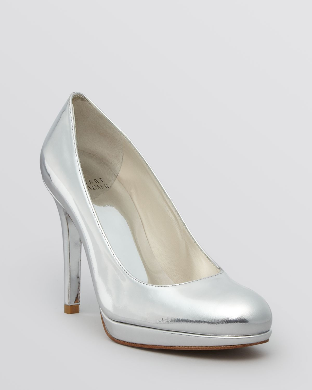 stuart weitzman silver pumps