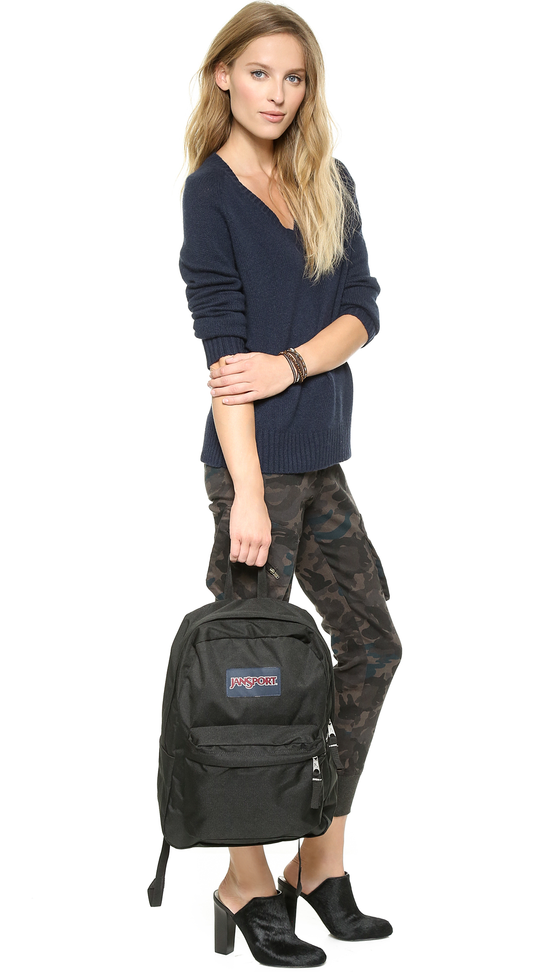 classic black jansport backpack