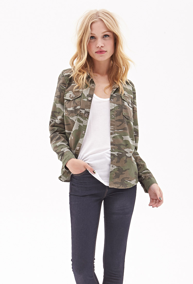 camouflage tops forever 21