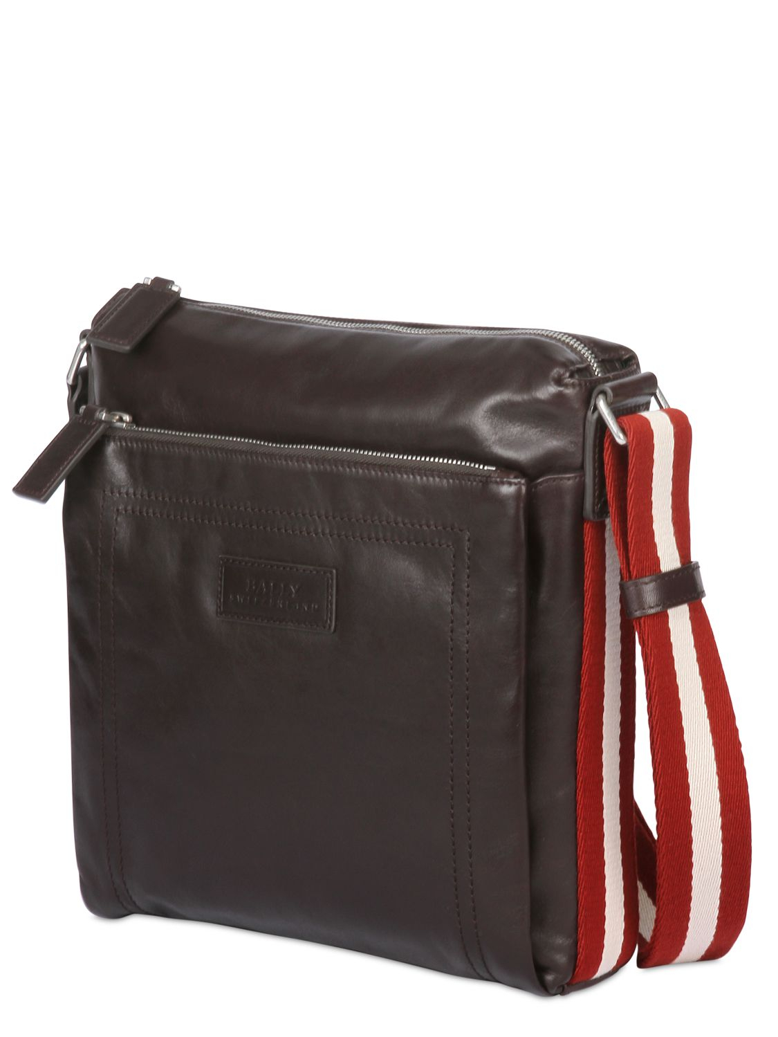 Bally Leather Crossbody Bag in Dark Brown (Brown) - Lyst