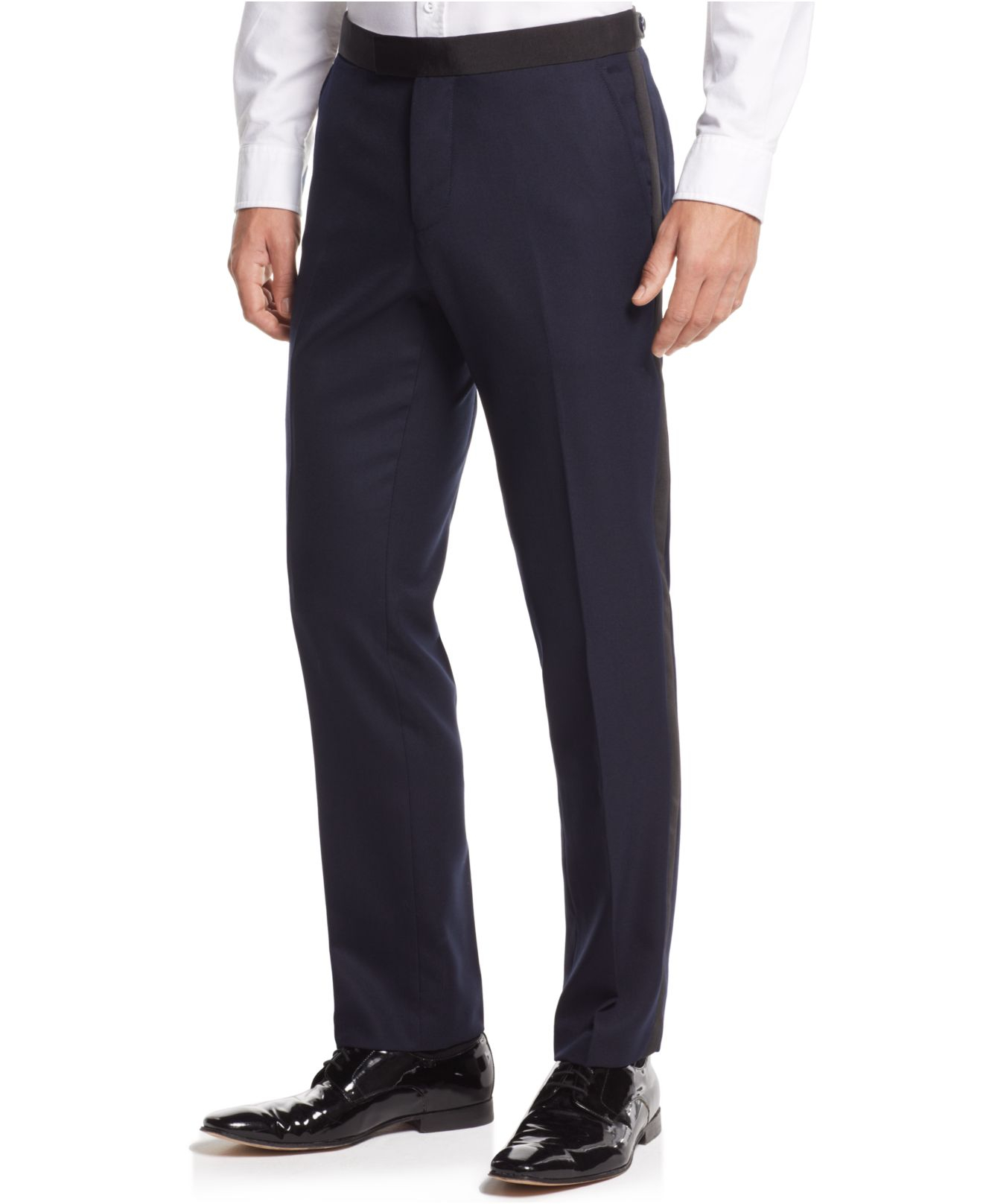 Tommy hilfiger Reynold Formal Custom-Fit Pants in Blue for Men | Lyst