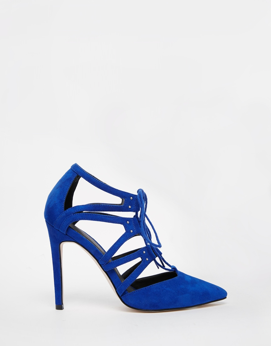 wide fit blue heels
