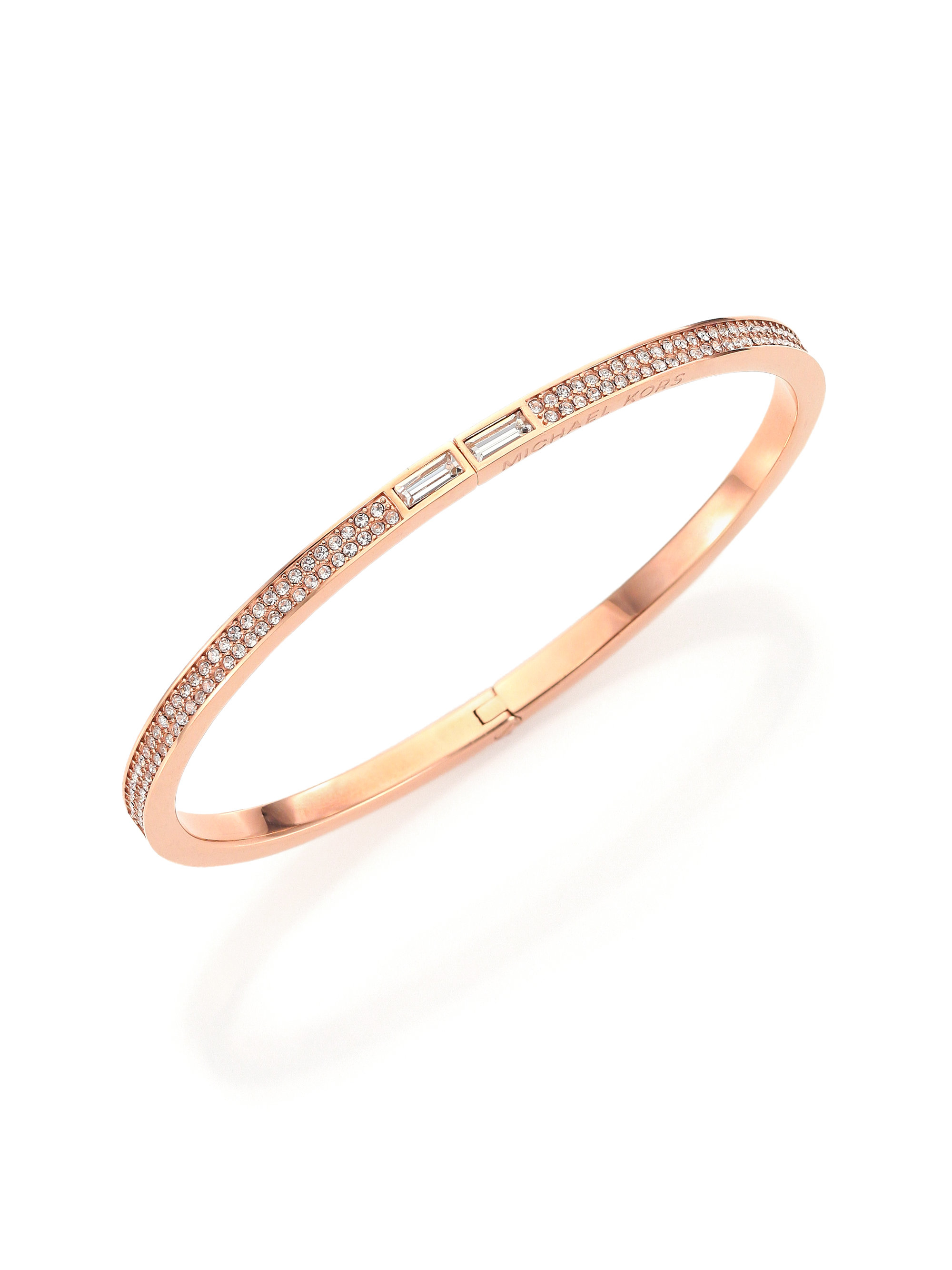 Michael Kors Park Avenue Pave Bracelet in Rose Gold (Pink) - Lyst
