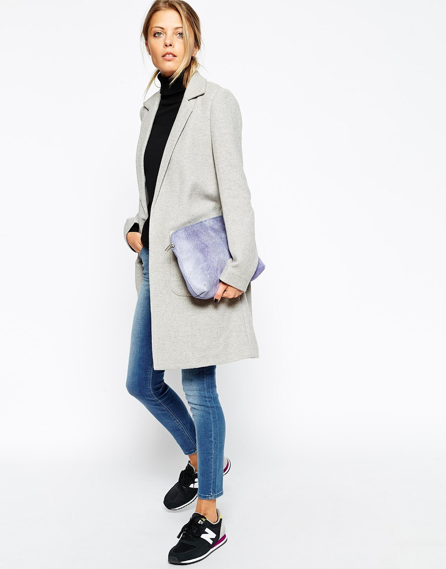 grey slim coat