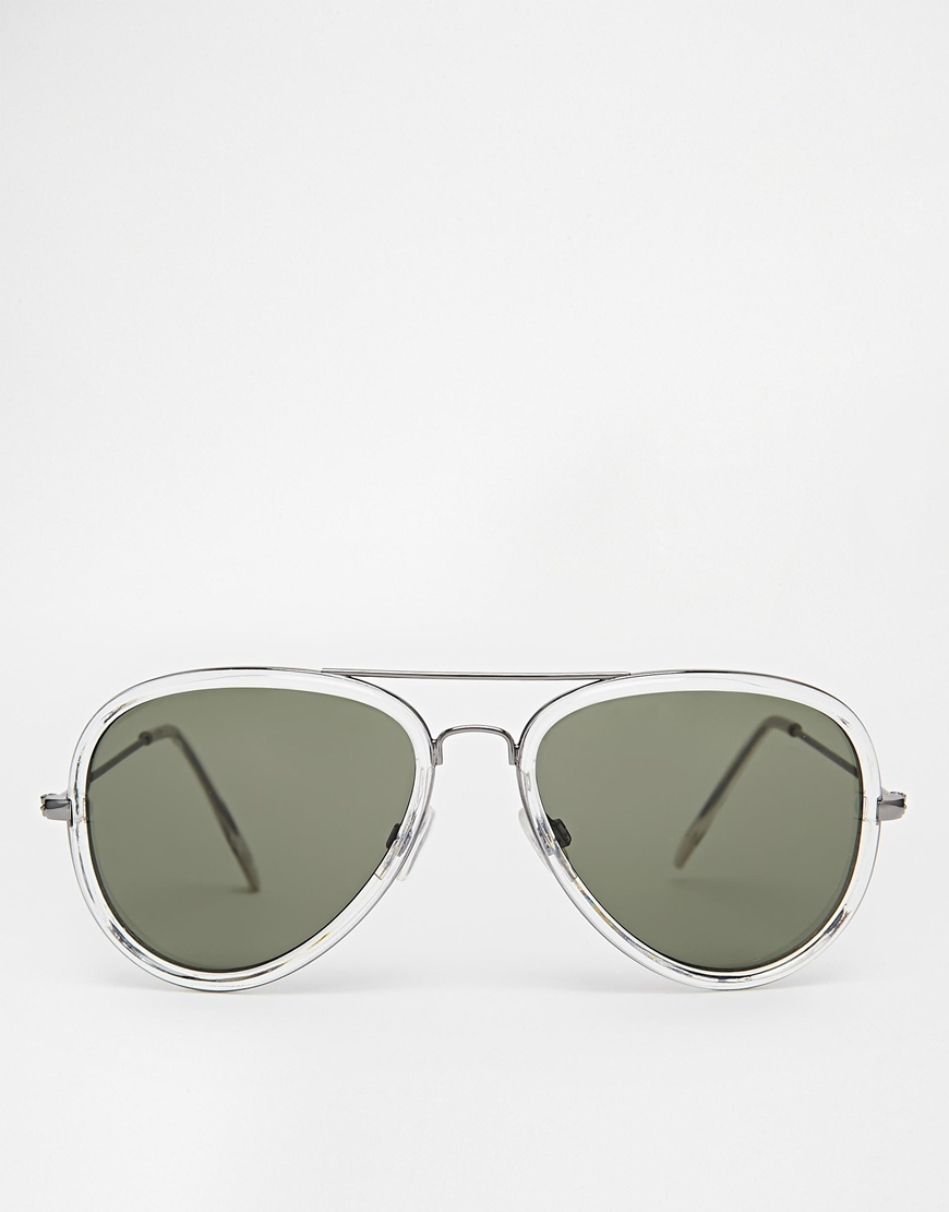 clear frame aviator glasses