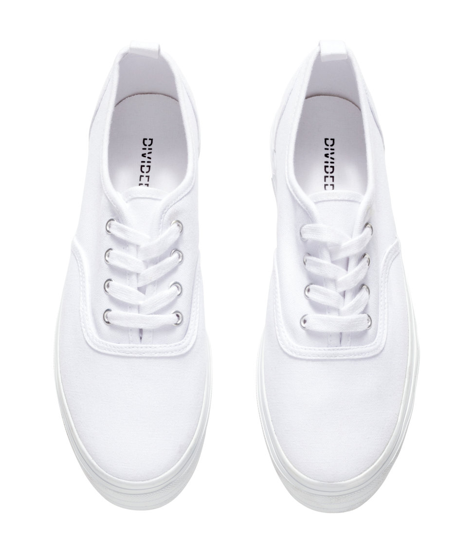 H\u0026M Platform Sneakers in White - Lyst