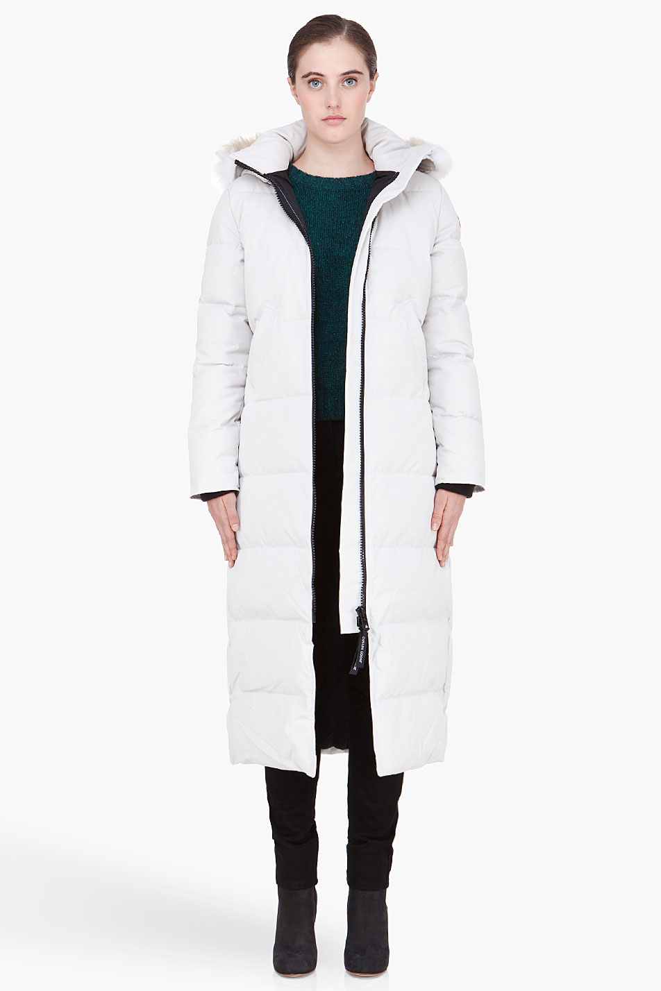 Lyst Canada Goose Light Grey Furtrimmed Mystique Parka in Gray