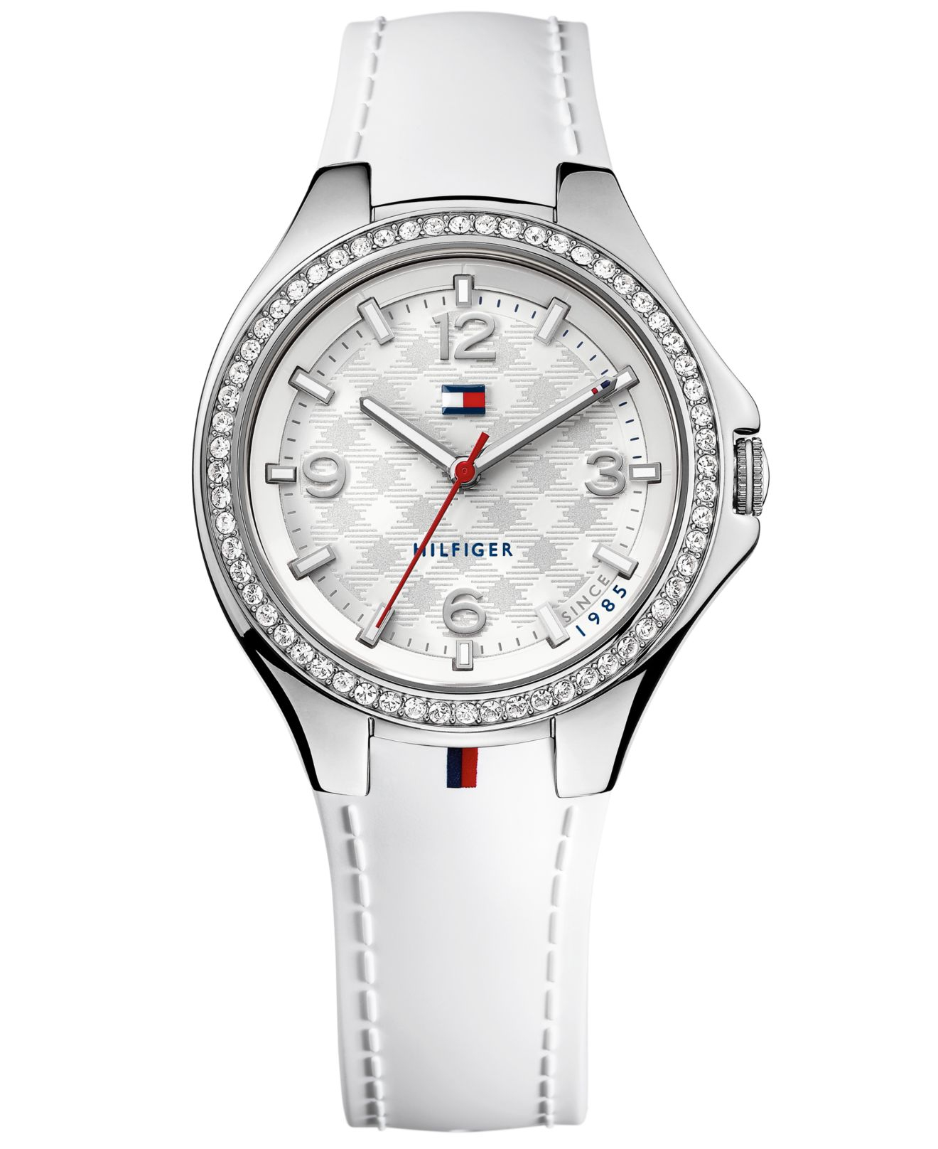 tommy hilfiger watch women's black silicone strap