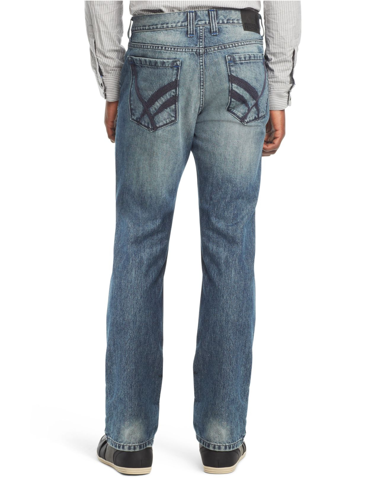 Lyst - Kenneth cole reaction Light Wash Bootcut Jeans in Blue for Men