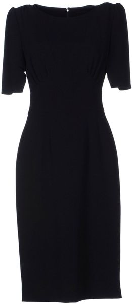 Dolce & Gabbana Knee Length Dress in Black | Lyst