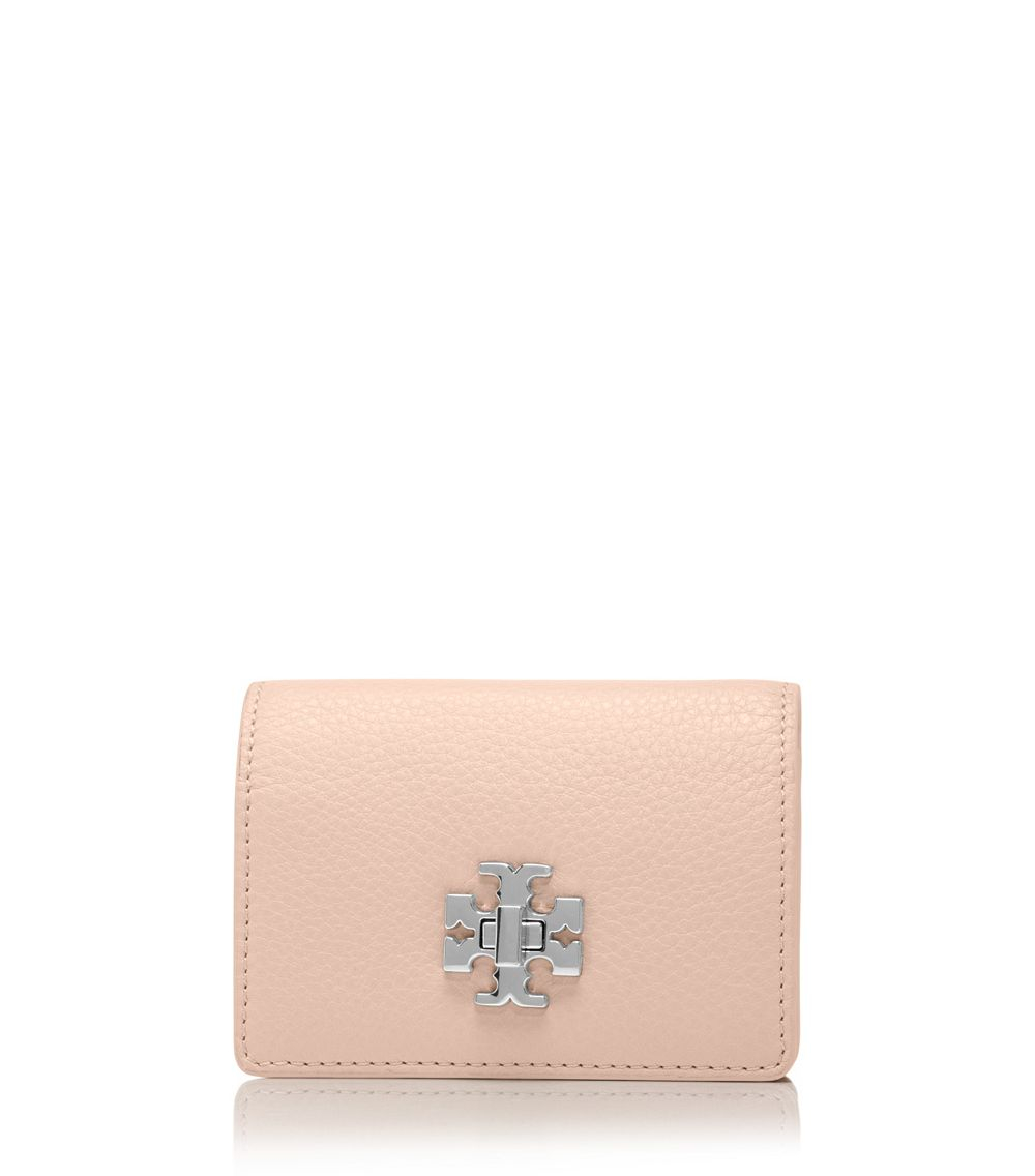 Lyst Tory burch Mercer Foldable Card Case with Key Ring in Pink