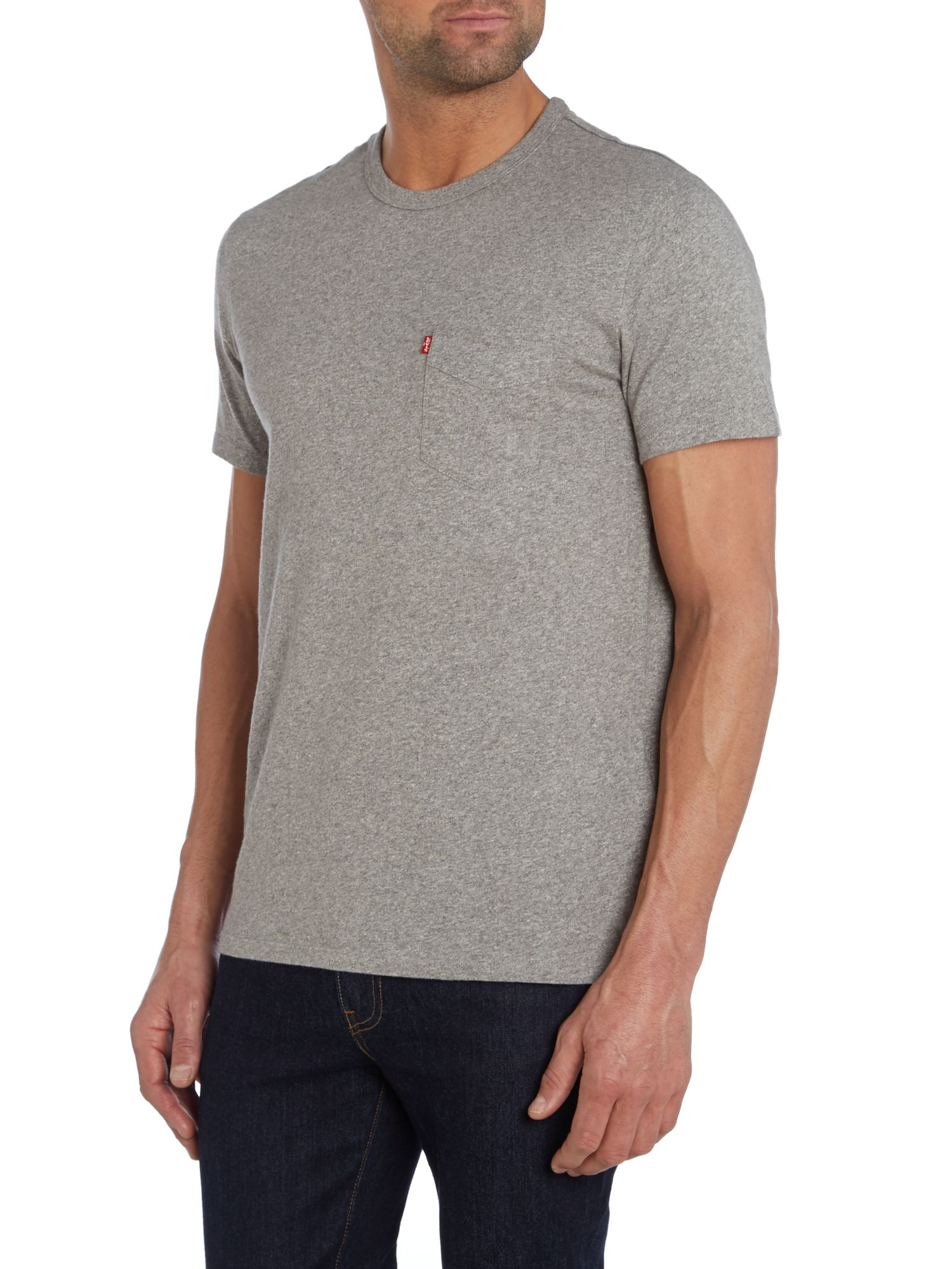 Levi's Pocket Front Crew Neck T Shirt in Gray for Men Lyst