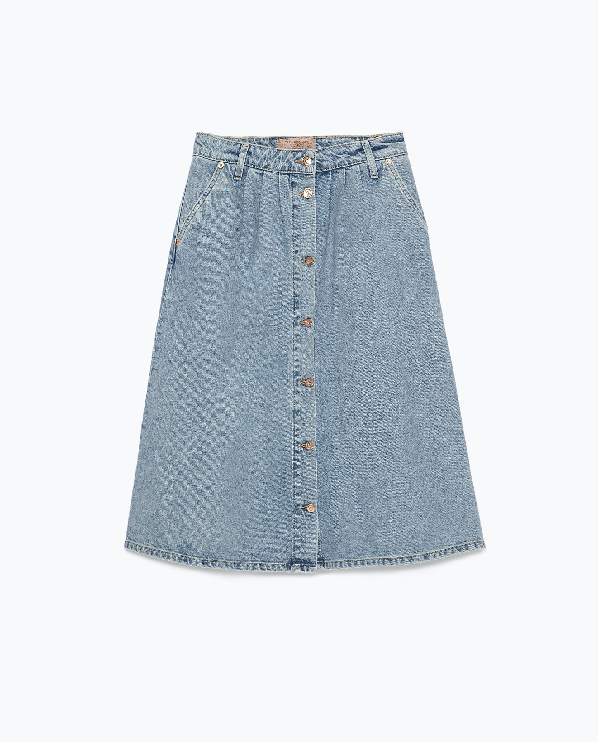 Zara Long Denim Skirt Long Denim Skirt in Blue Lyst