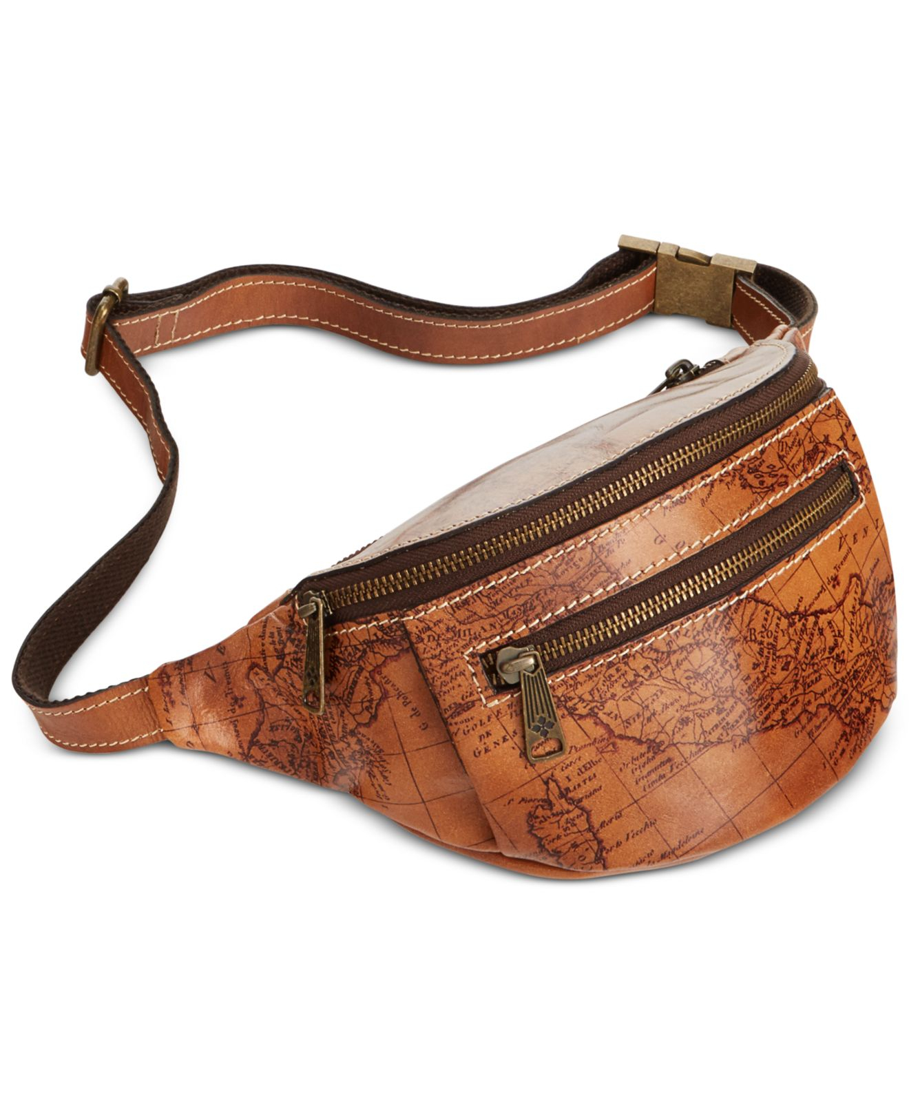 Patricia Nash Praiano Leather Belt Bag ,Riot Rust