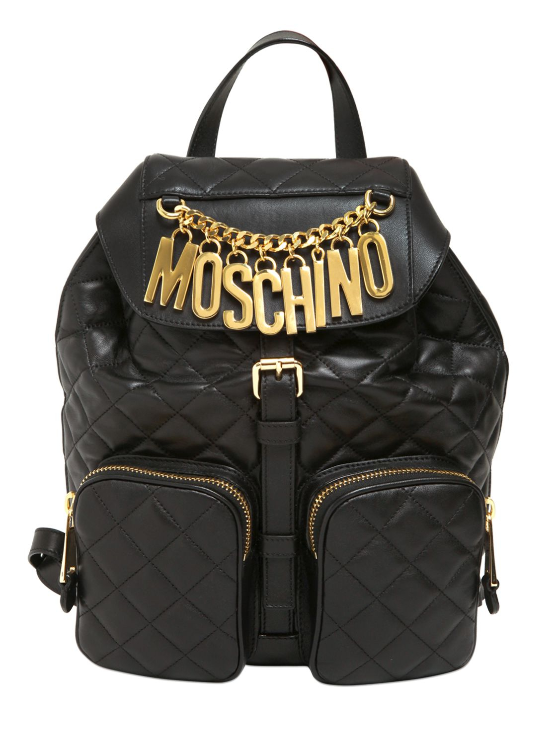 Moschino Quilted Nappa Leather Backpack in Black Lyst